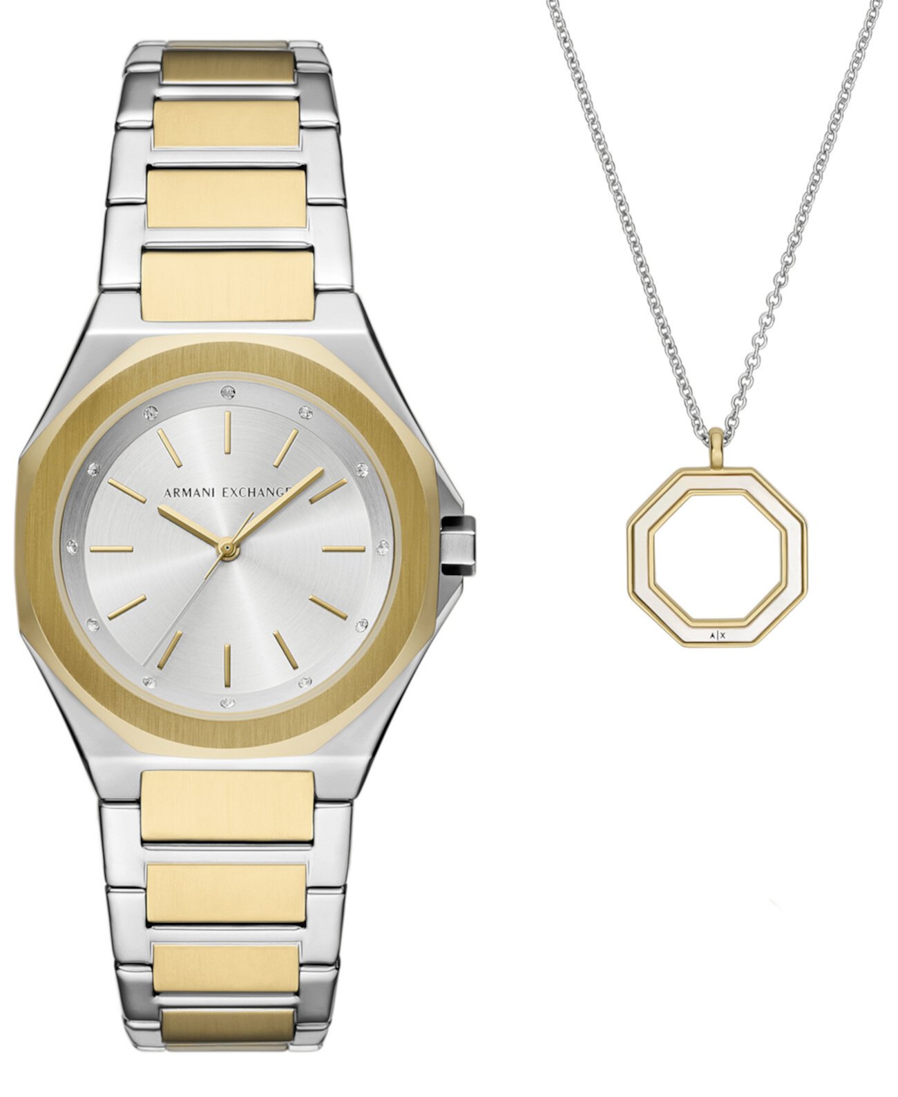 Смарт часы Armani Women's Quartz Three-Hand Two-Tone Stainless Steel 34MM Armani