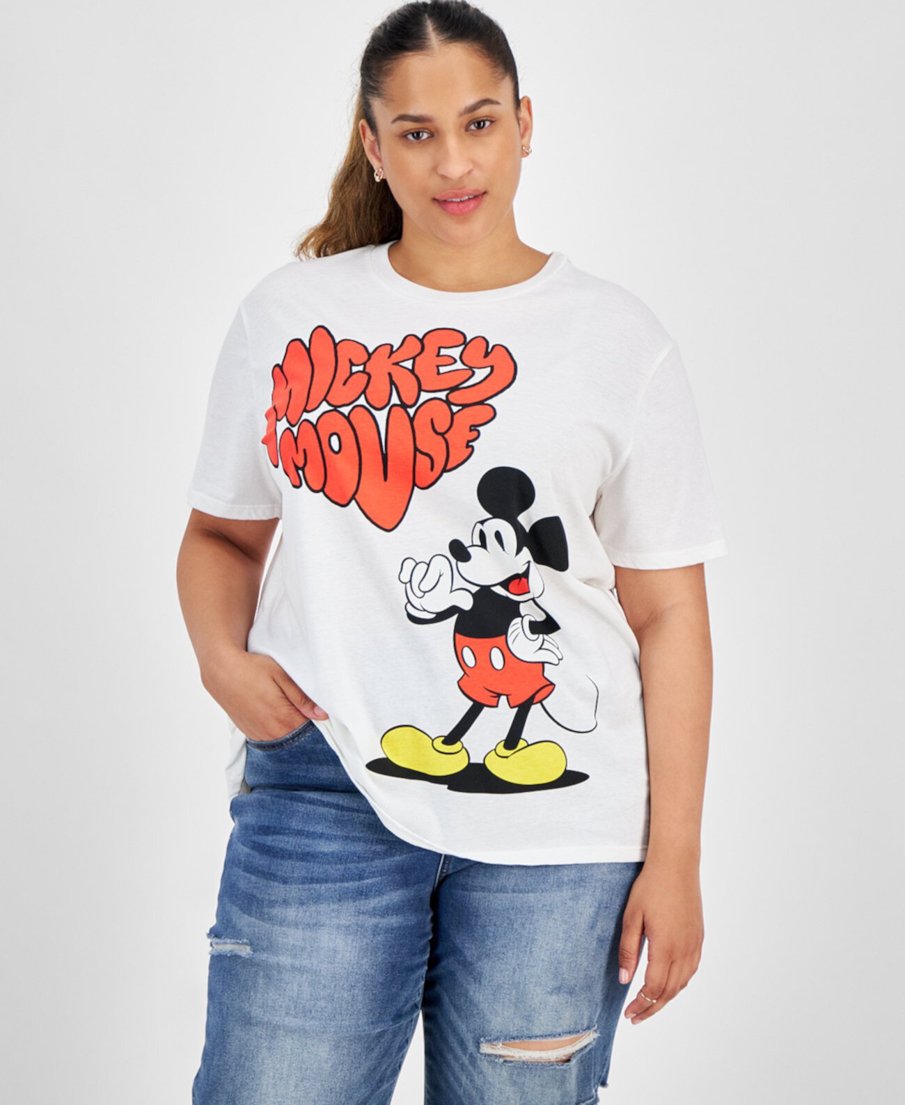 Женская Футболка Disney Trendy Plus Size Mickey Mouse Disney