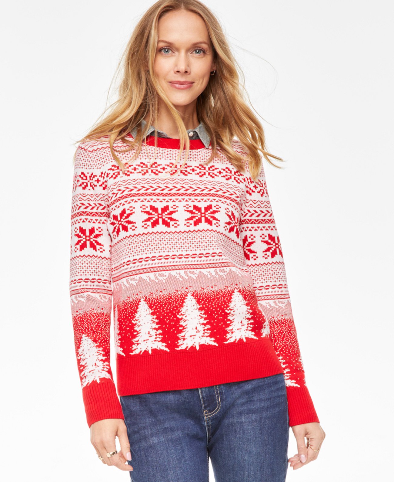 Women's Fair Isle Print Sweater, Created for Macy's Holiday Lane