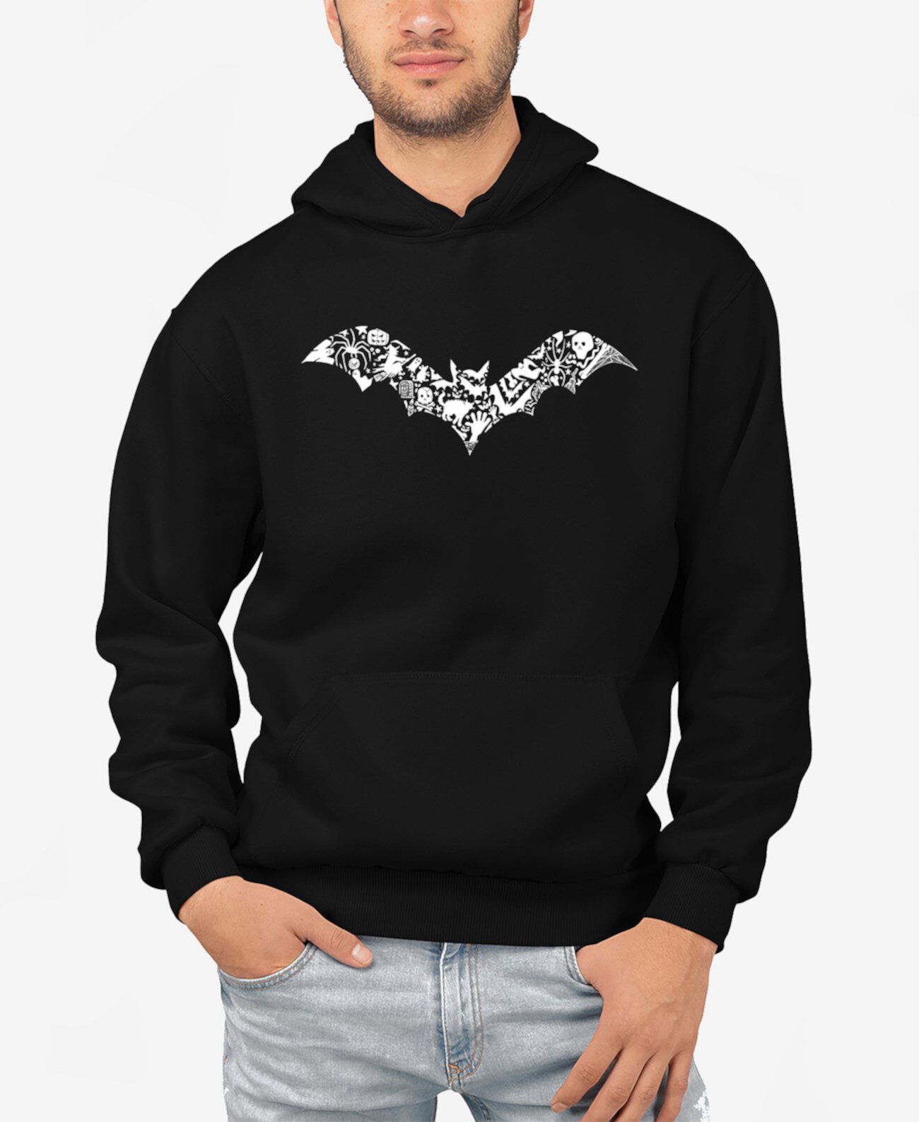 Мужская Толстовка LA Pop Art Halloween Bat Word Art LA Pop Art