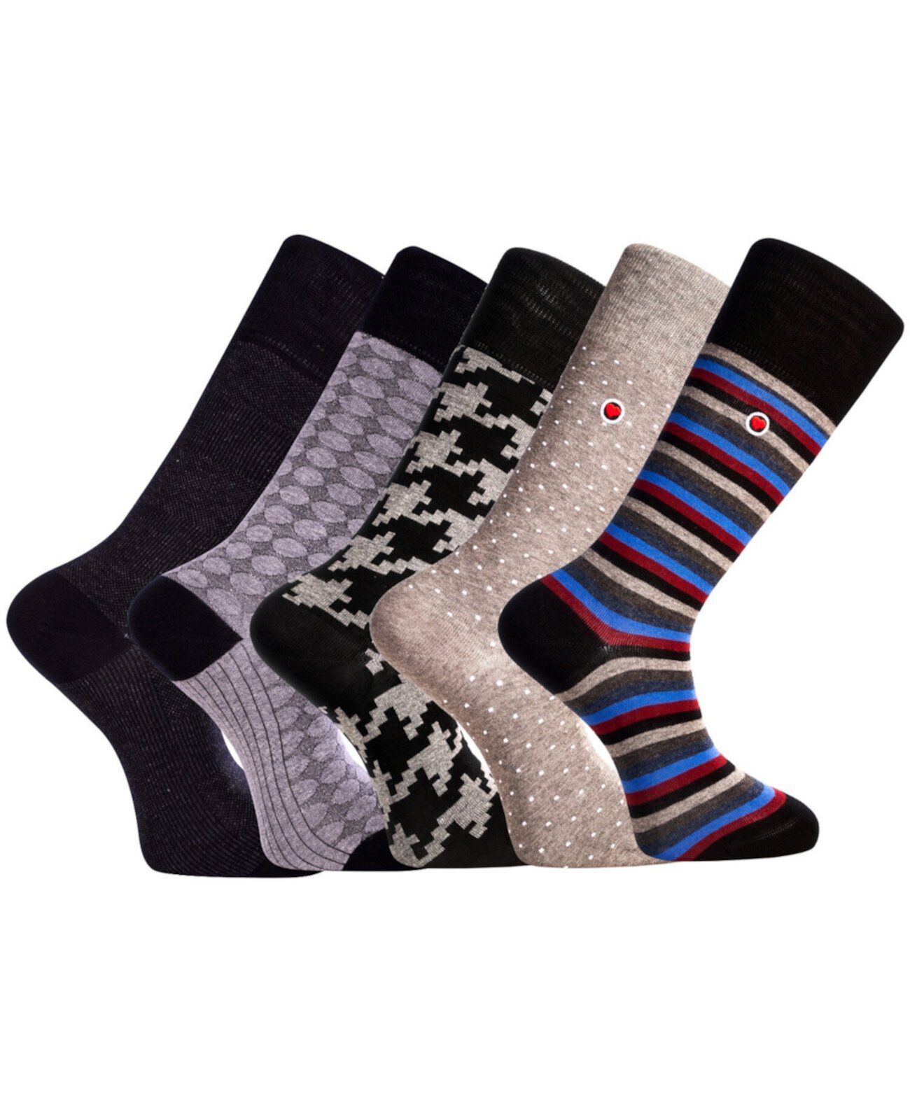 Мужские Носки Love Sock Company Роскошные Хлопковые Носки Под Калошу с Бесшовным Мыском, Набор Из 5 Штук Love Sock Company