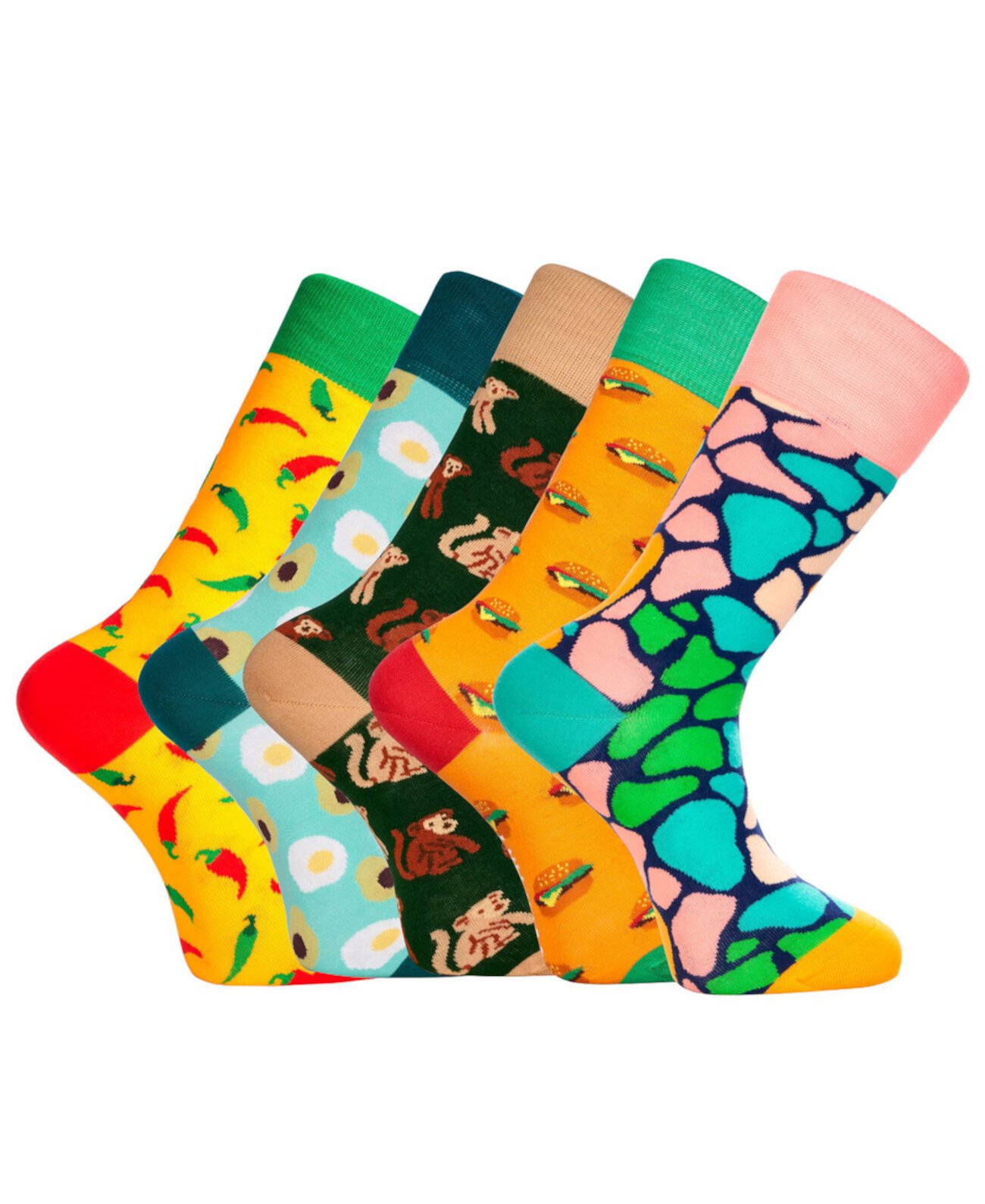 Мужские Носки Love Sock Company Роскошные Вязаные Носки С Уникальным Дизайном Без Швов, Комплект Из 5 Пар Love Sock Company