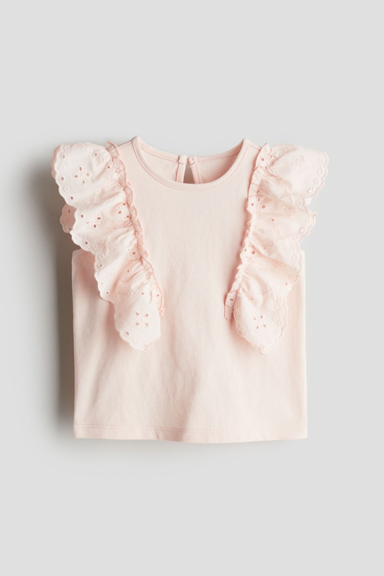  Блузка H&M Ruffle-trimmed Cotton Top H&M