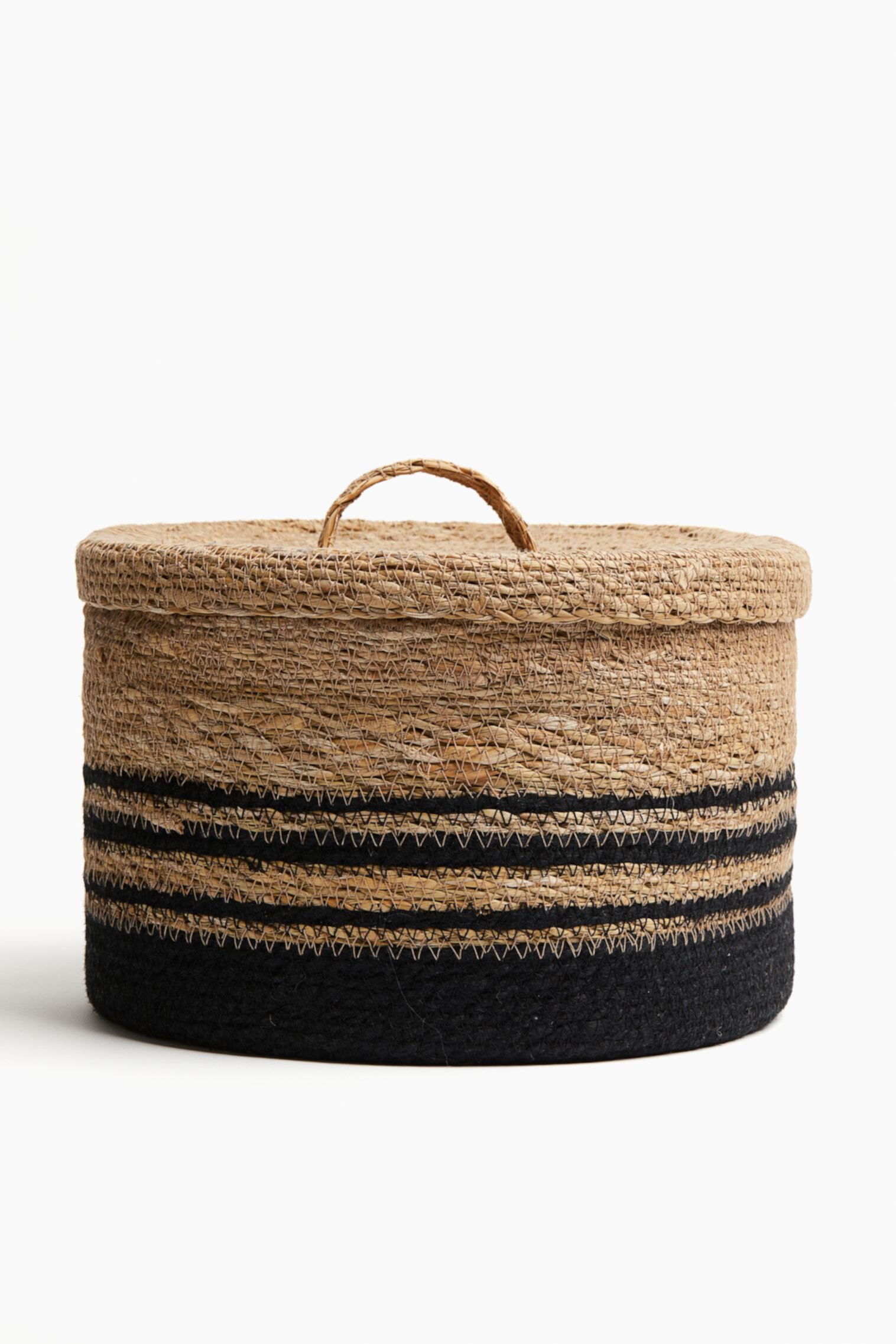 Braided Straw Basket with Lid H&M