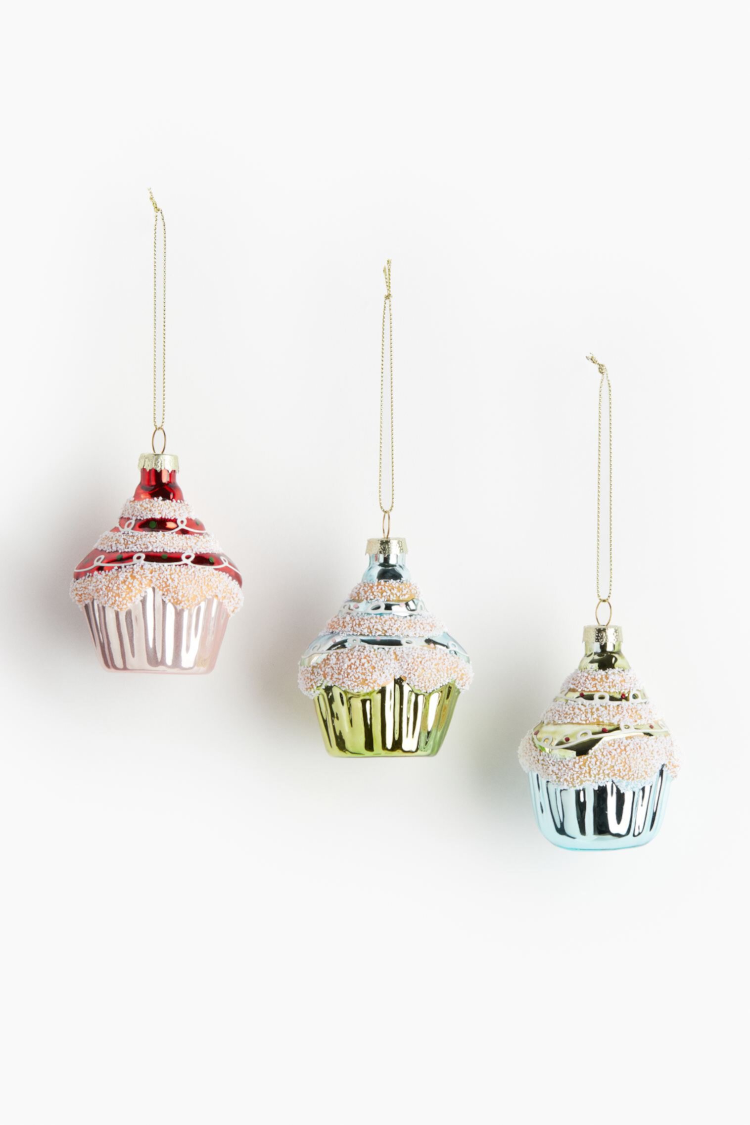 3-pack Cupcake Christmas Ornaments H&M