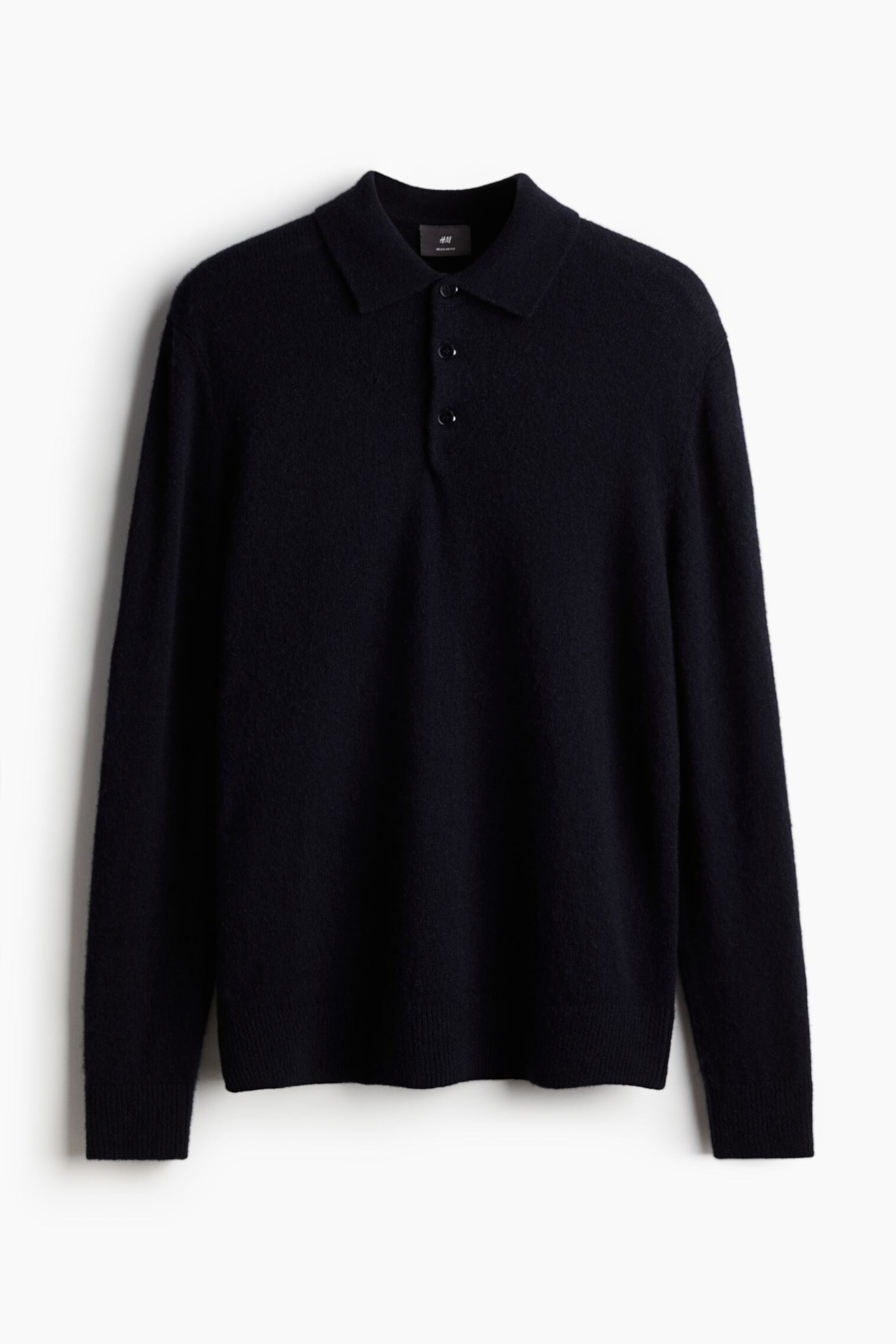 Мужской Свитер H&M Regular Fit Wool Polo H&M