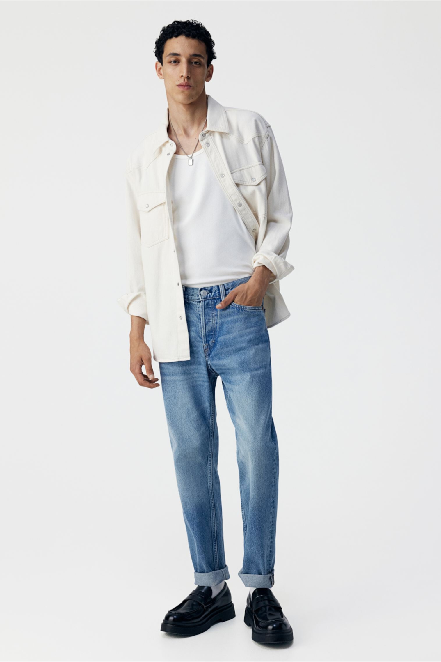 Мужские Широкие джинсы H&M Relaxed Jeans H&M