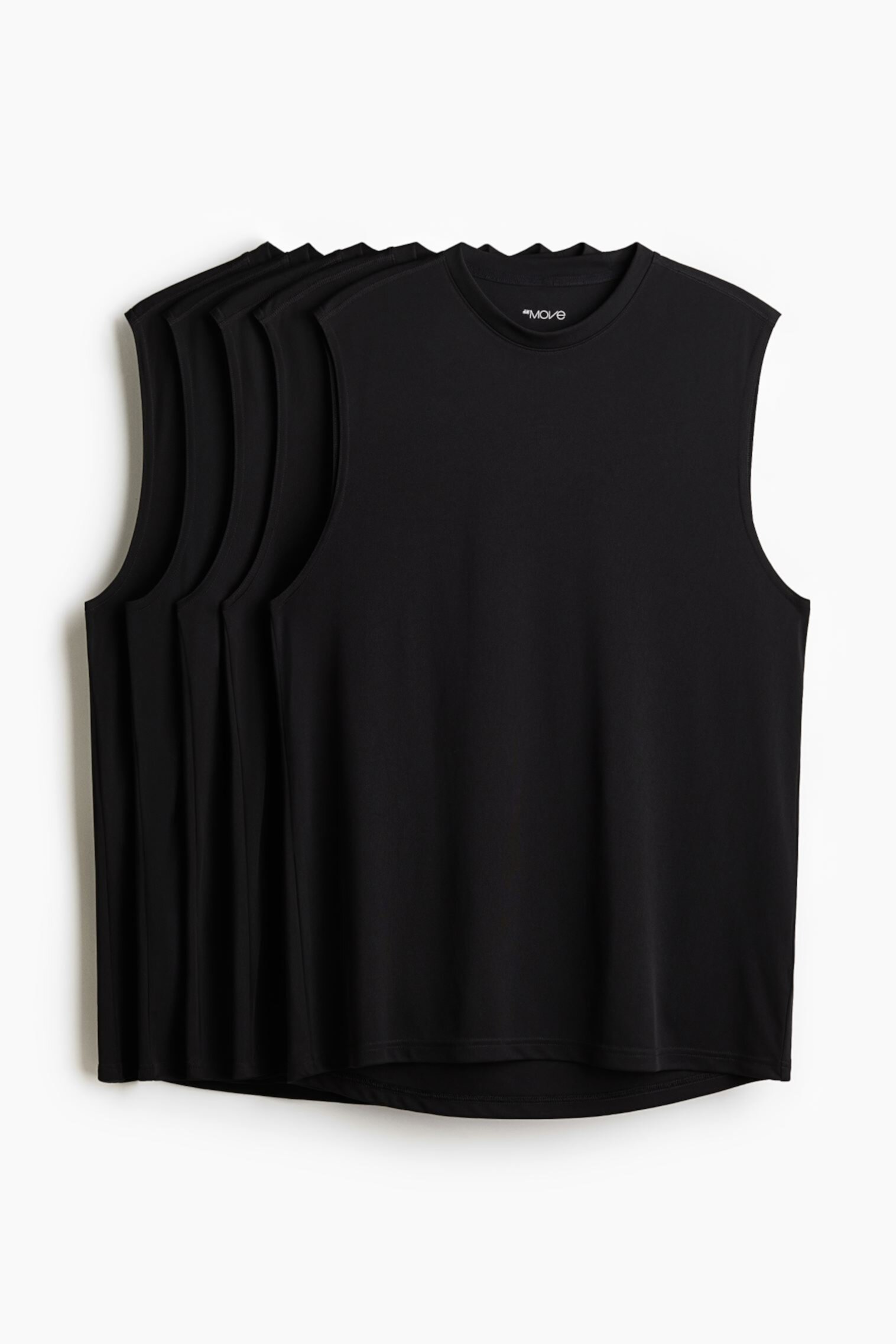 Мужская Футболка H&M 5-pack Regular Fit Sports Tank Tops в DryMove™ H&M