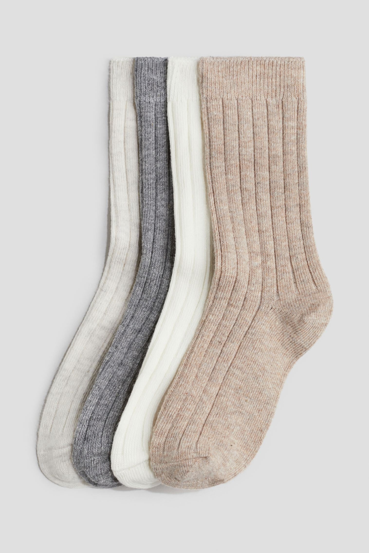 Детские носки H&M 4-pack Ribbed Socks H&M