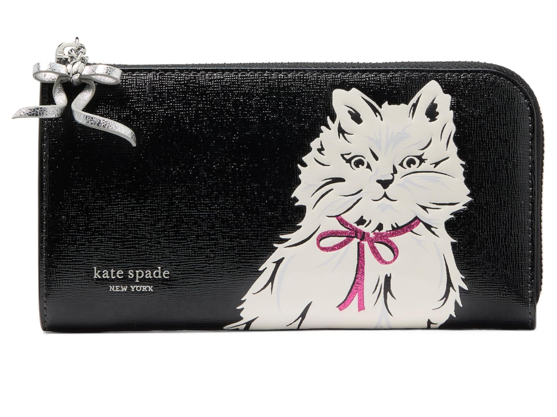 Бумажник Kate Spade New York Whiskers Saffiano Leather Zip Around Continental Kate Spade New York