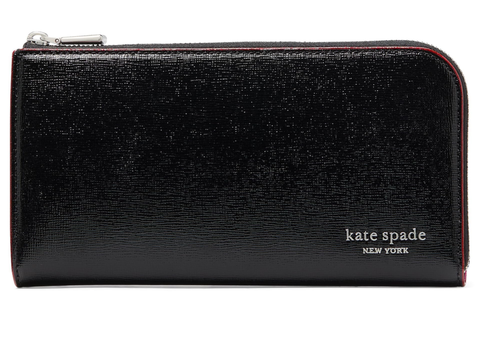 Бумажник Kate Spade New York Devin Glitter Edge Shiny Saffiano Zip Around Kate Spade New York