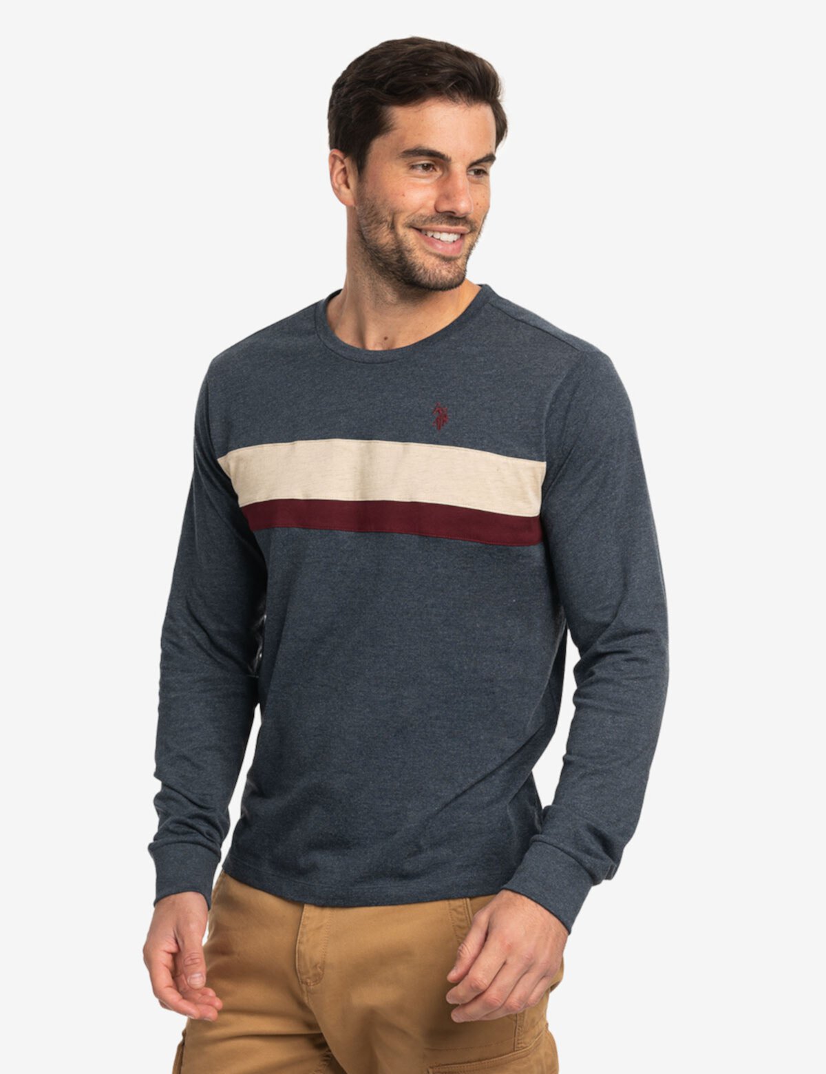 Мужская Футболка U.S. POLO ASSN. COLORBLOCK LONG SLEEVE JERSEY U.S. POLO ASSN.