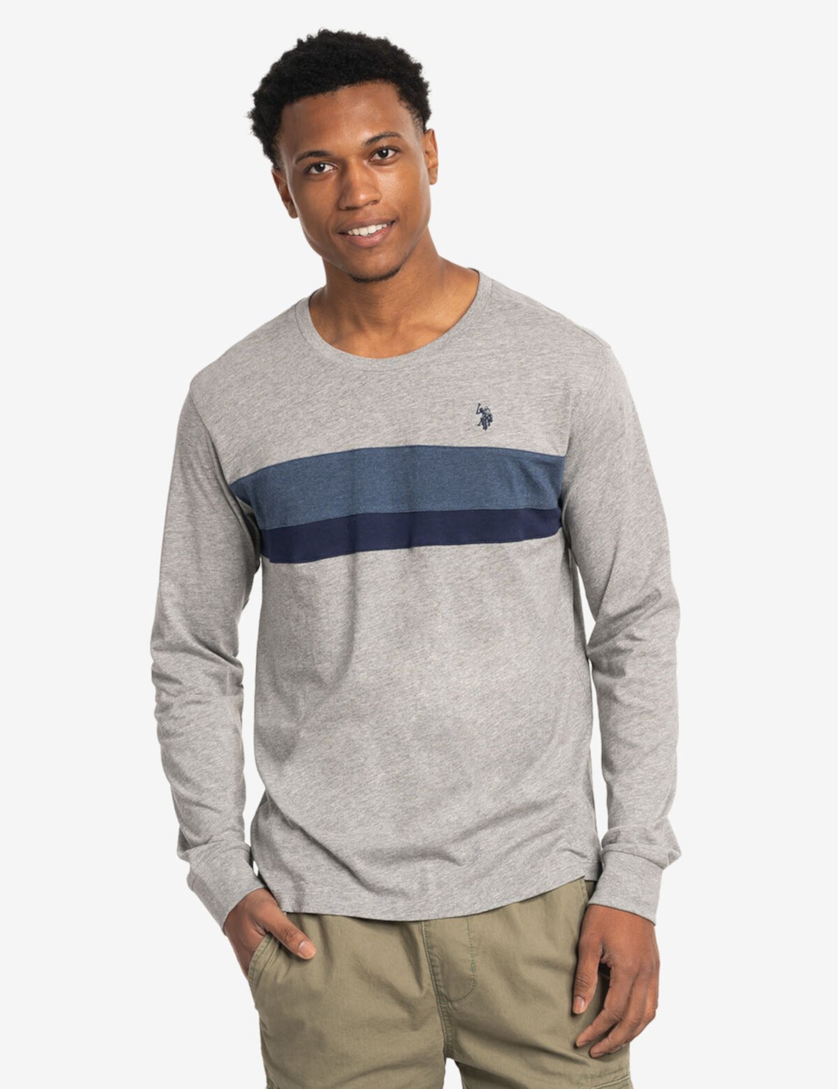 Мужская Футболка U.S. POLO ASSN. COLORBLOCK LONG SLEEVE JERSEY U.S. POLO ASSN.