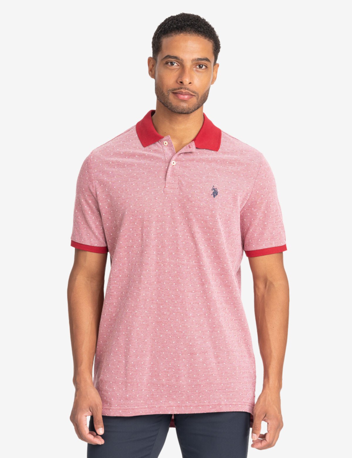 Мужская Поло рубашка U.S. POLO ASSN. JACQUARD BIRDSEYE PIQUE U.S. POLO ASSN.