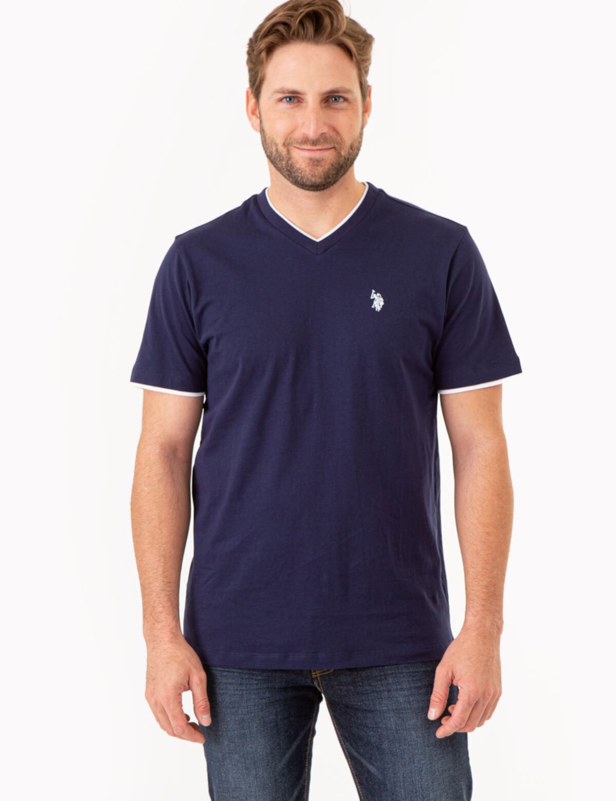 Мужская Футболка U.S. POLO ASSN. DOUBLE V-NECK U.S. POLO ASSN.