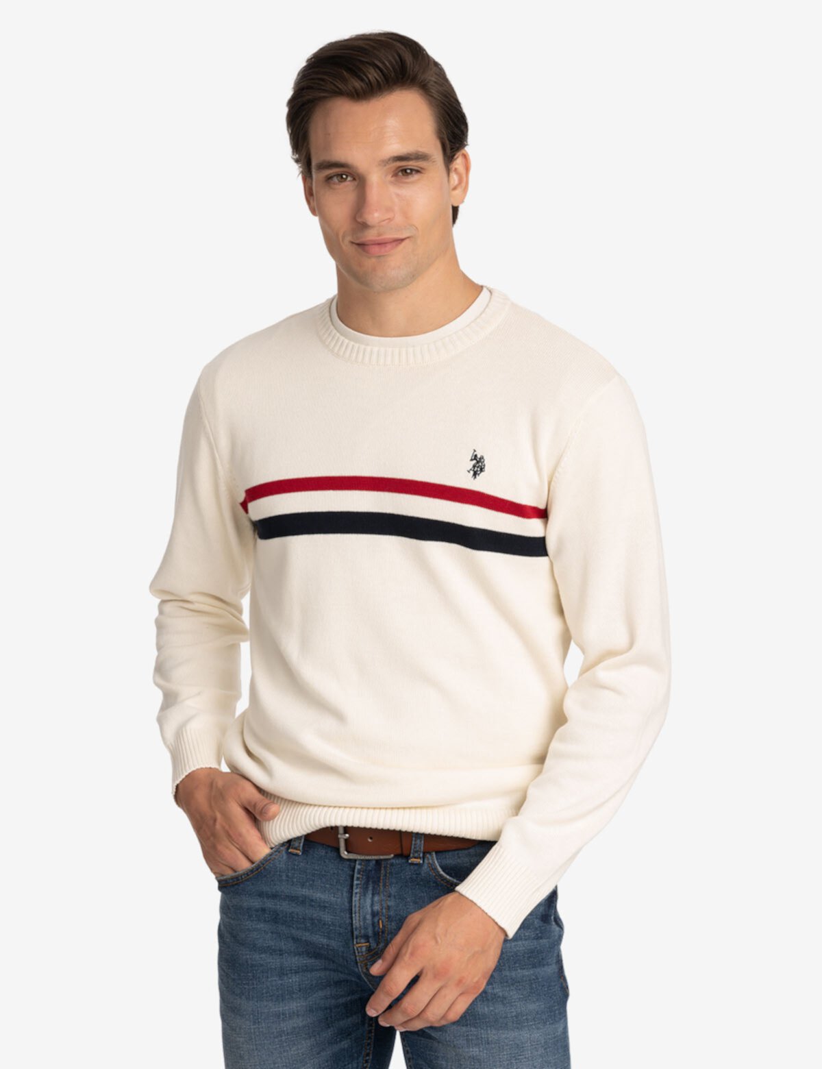 Мужской Свитер U.S. POLO ASSN. SIGNATURE STRIPE CREW NECK U.S. Polo Assn.