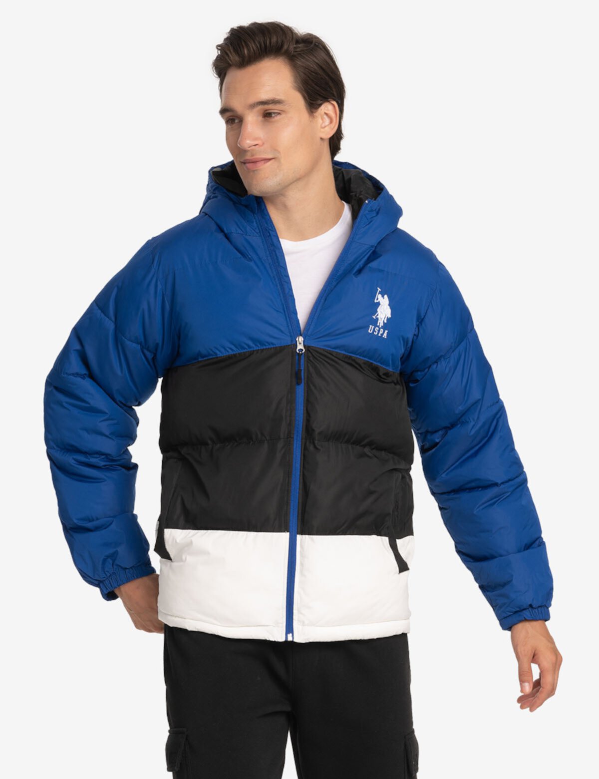 Мужская Повседневная куртка U.S. POLO ASSN. BIG LOGO TRI COLOR QUILTED U.S. POLO ASSN.