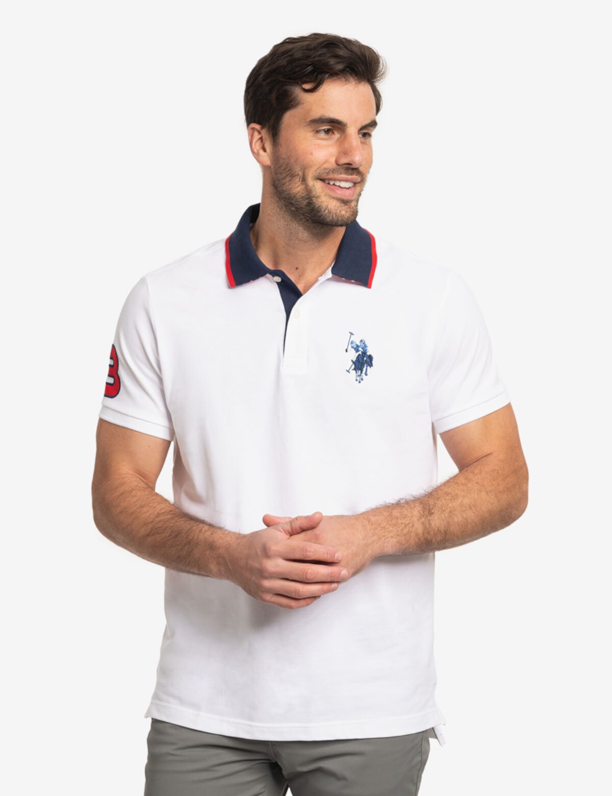 Мужская Поло рубашка U.S. POLO ASSN. Slim Fit Big Logo Multi-Tonal U.S. POLO ASSN.