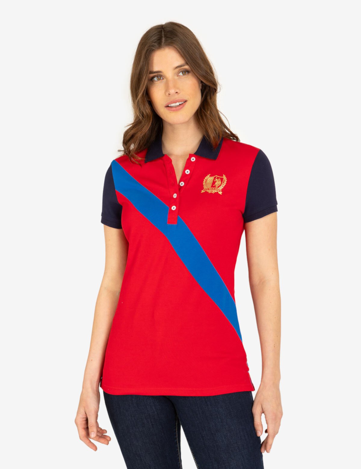 Женская Поло рубашка U.S. POLO ASSN. METALLIC CREST SASH U.S. POLO ASSN.