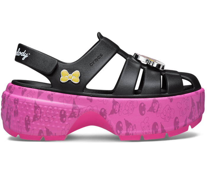 Детские Сандалии на плоской подошве Crocs My Melody и Kuromi Crocs