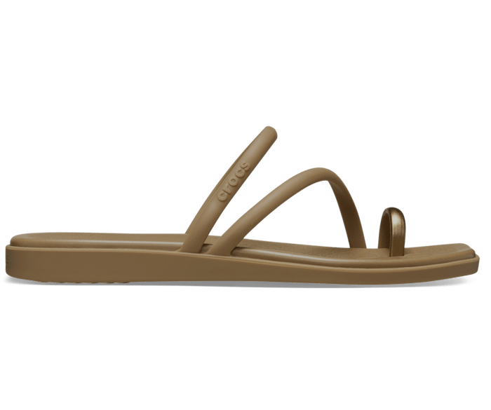 Женские Сандалии на плоской подошве Crocs Miami Metallic Toe Loop Crocs