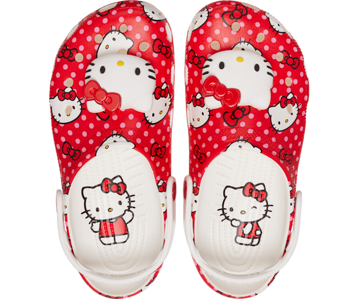 Женские Кроксы Crocs Hello Kitty® Красные Классические Crocs