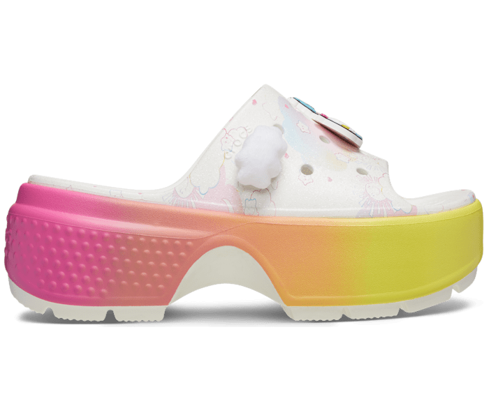 Унисекс Сандалии на плоской подошве Crocs Care Bears Stomp Slide Crocs