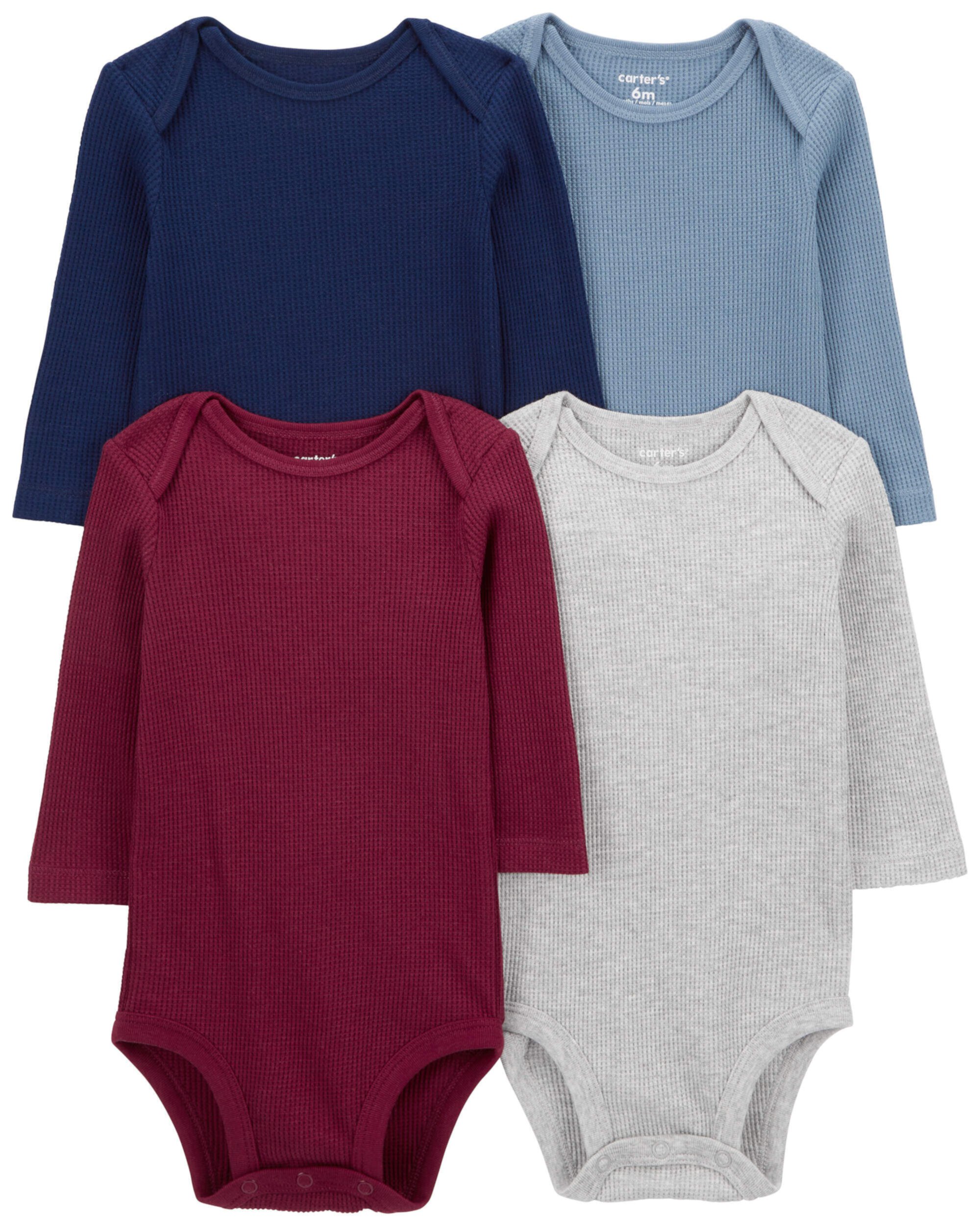 Детские Боди Carter's 4-Pack Long-Sleeve Carter's