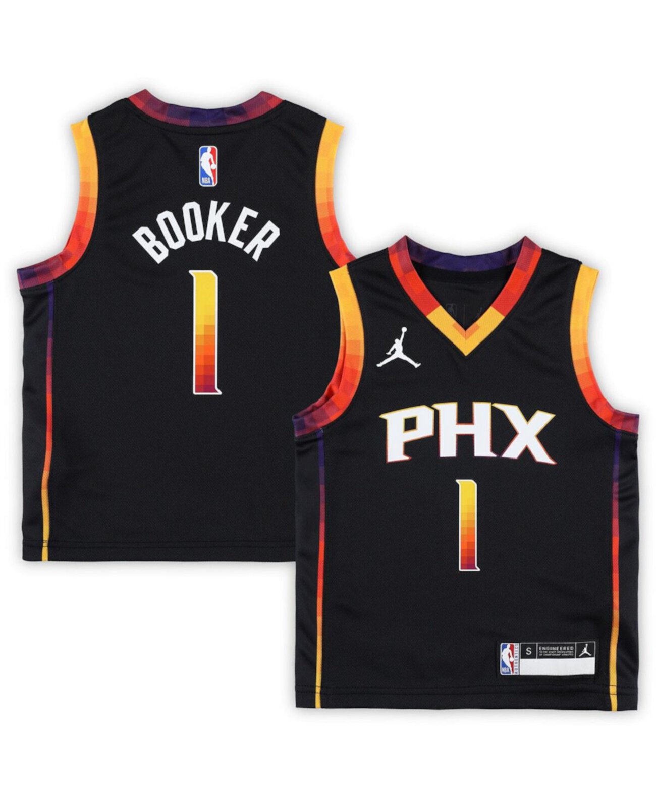 Детские джерси Jordan Devin Booker Черный Phoenix Suns 2022/23 Swingman - Statement Edition Jordan