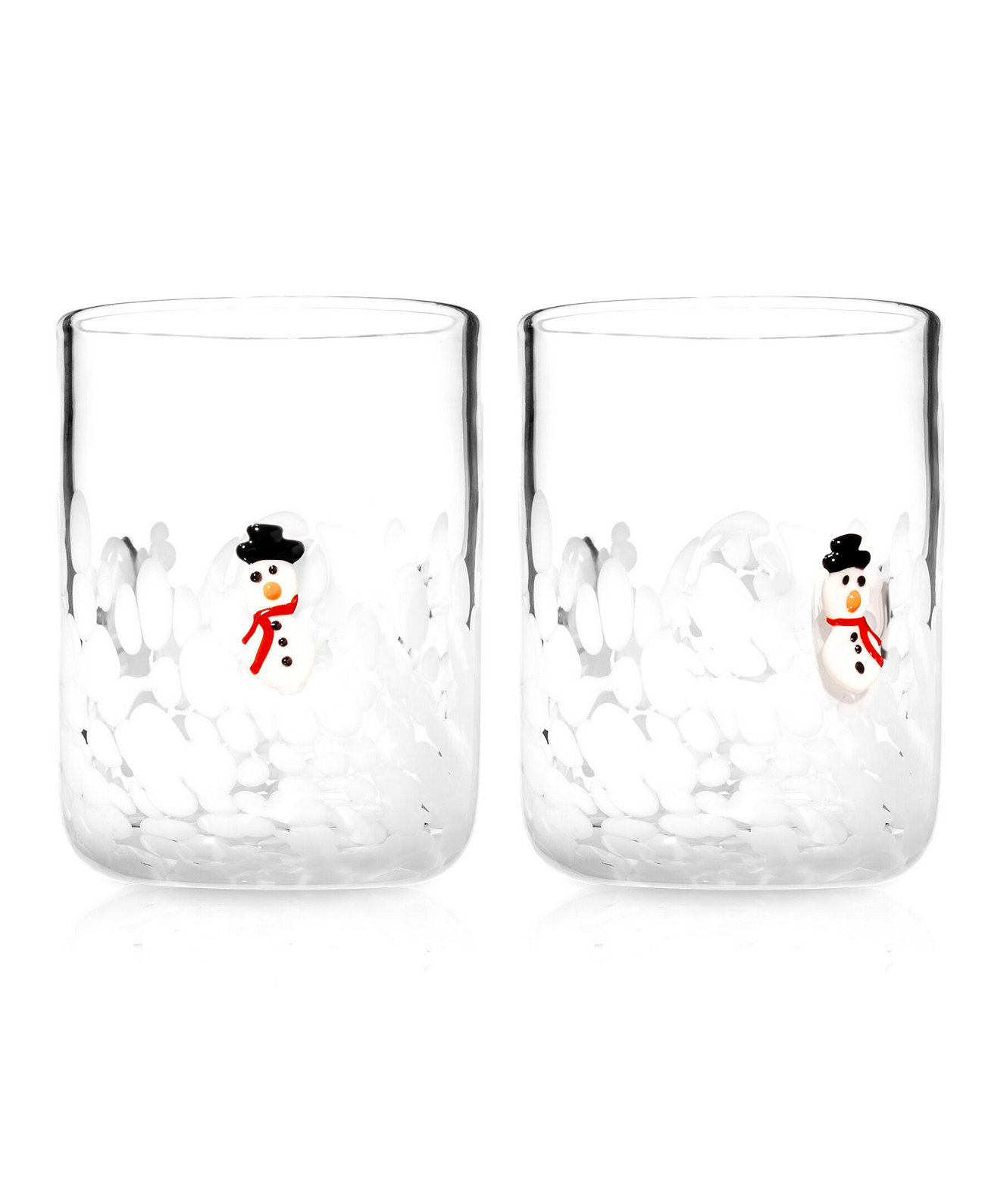 Snowman Double Old Fashioned Glasses, Set of 2 Godinger