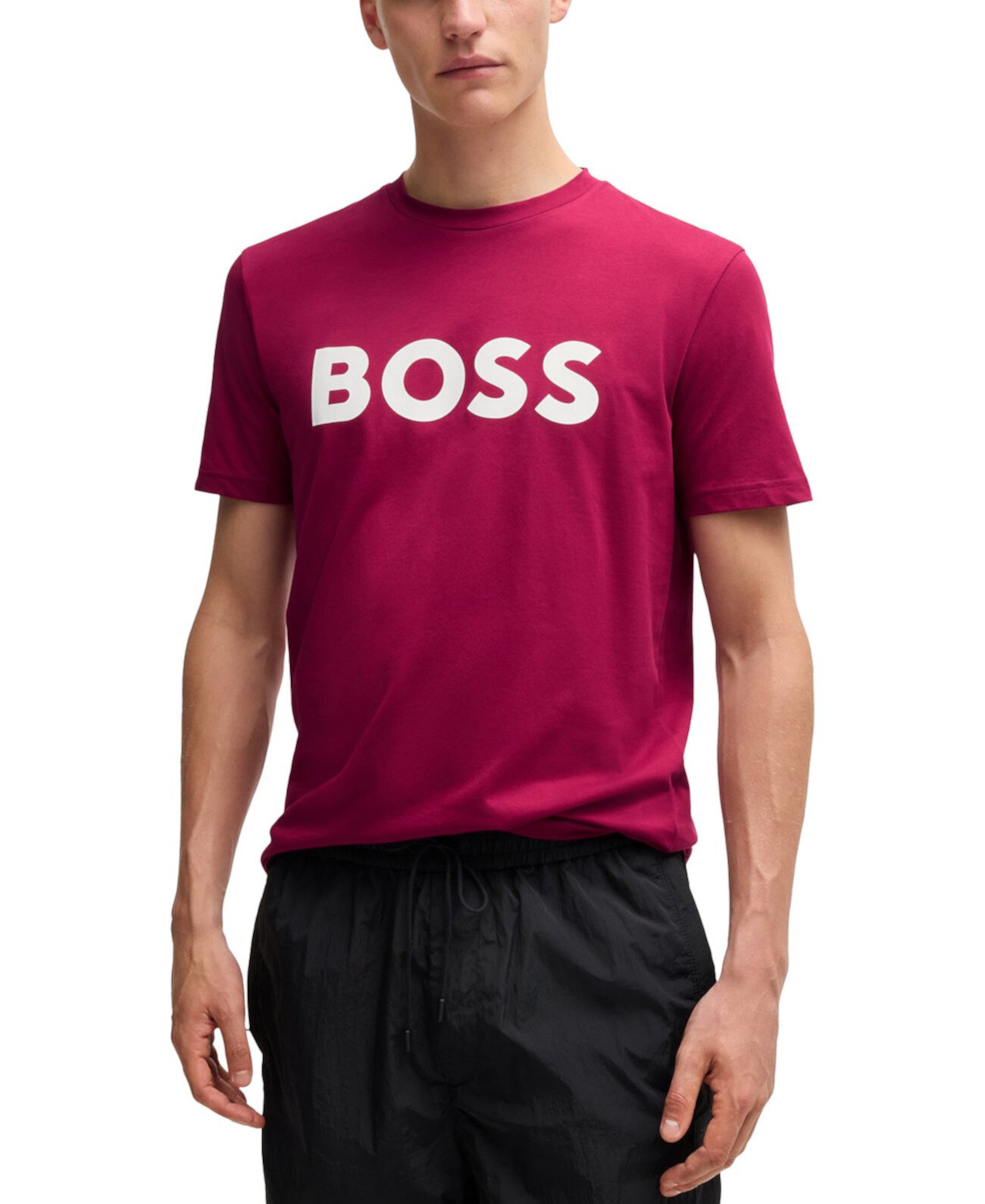 Мужская Футболка BOSS Rubber-Print Logo BOSS