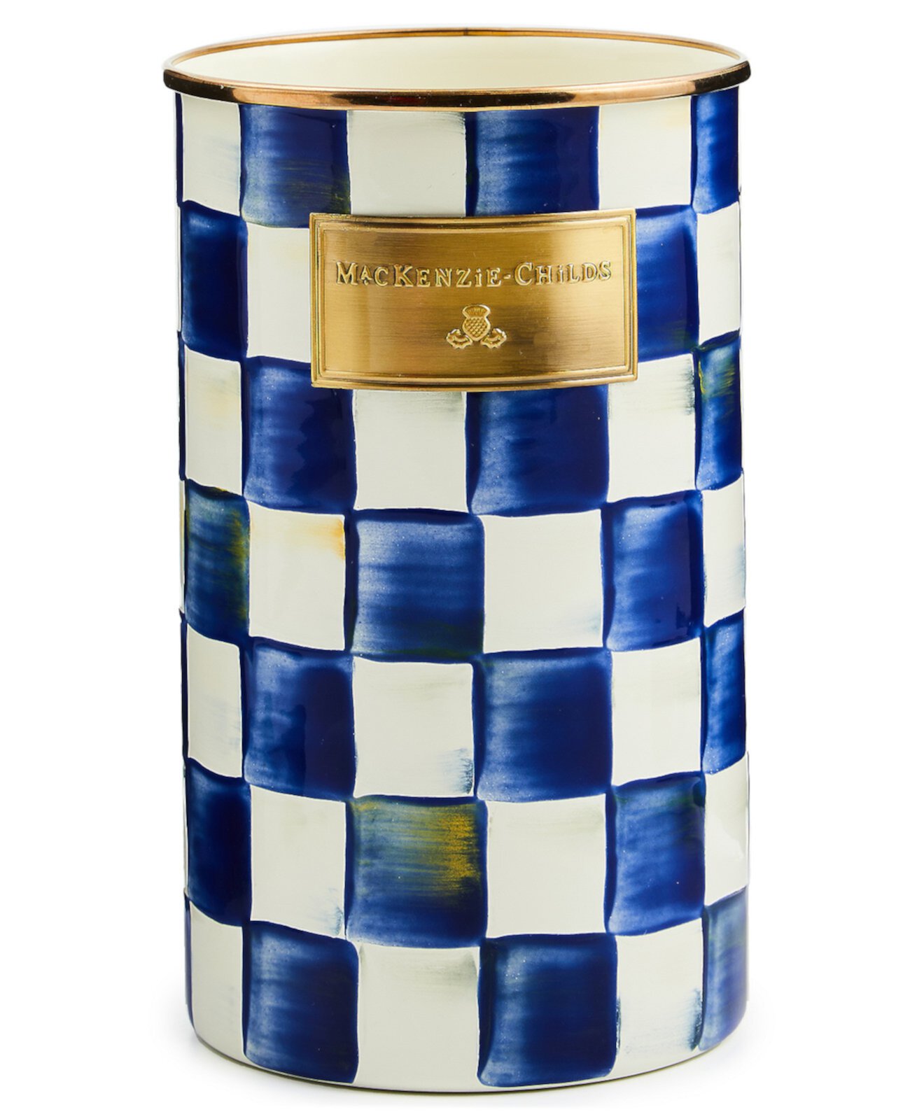 Royal Check Enameled Steel Utensil Holder MacKenzie-Childs