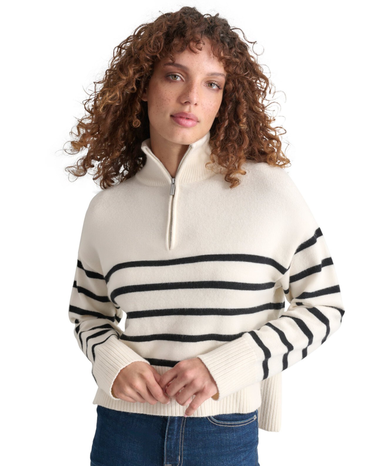 Женский Пуловер DKNY Petite Half-Zip DKNY