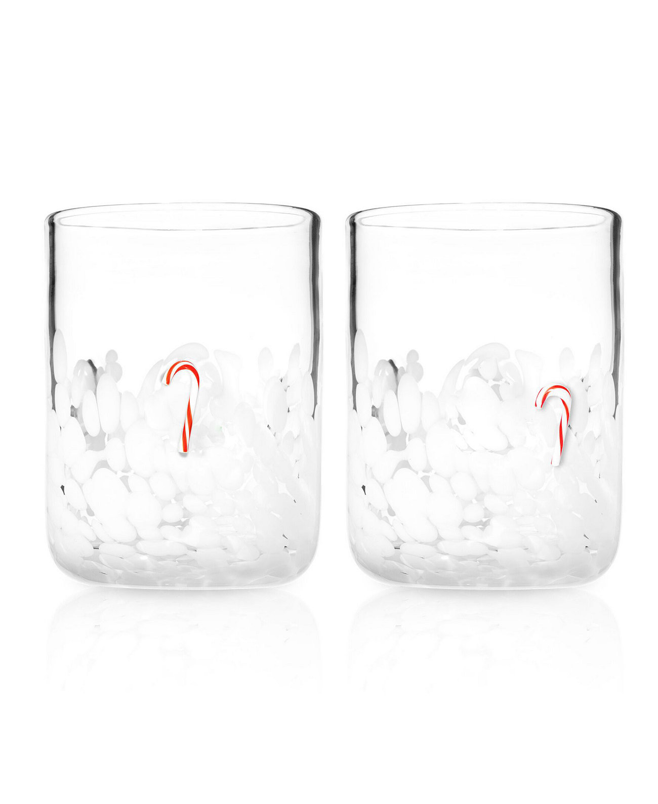 Candy Cane Double Old Fashioned Glasses, Set of 2 Godinger