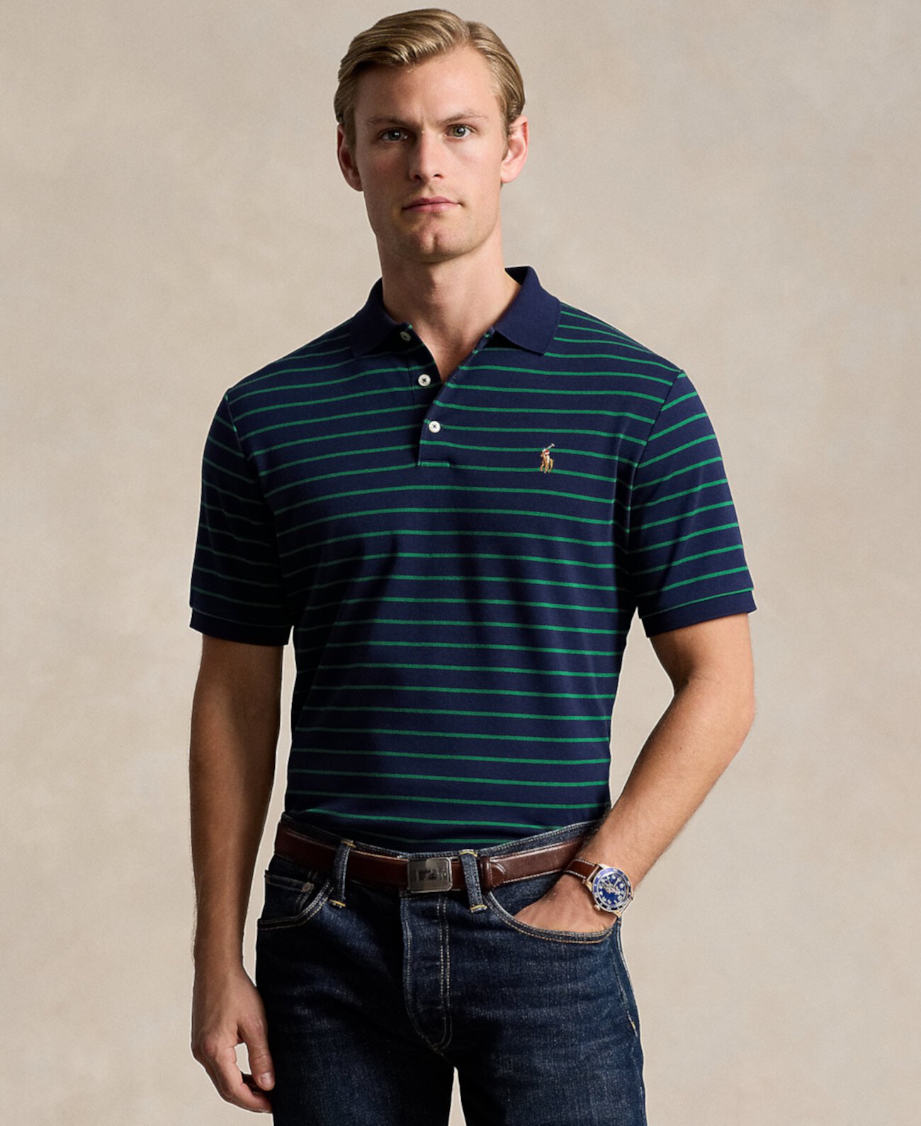 Мужская Повседневная рубашка Polo Ralph Lauren Custom Slim-Fit Polo Ralph Lauren