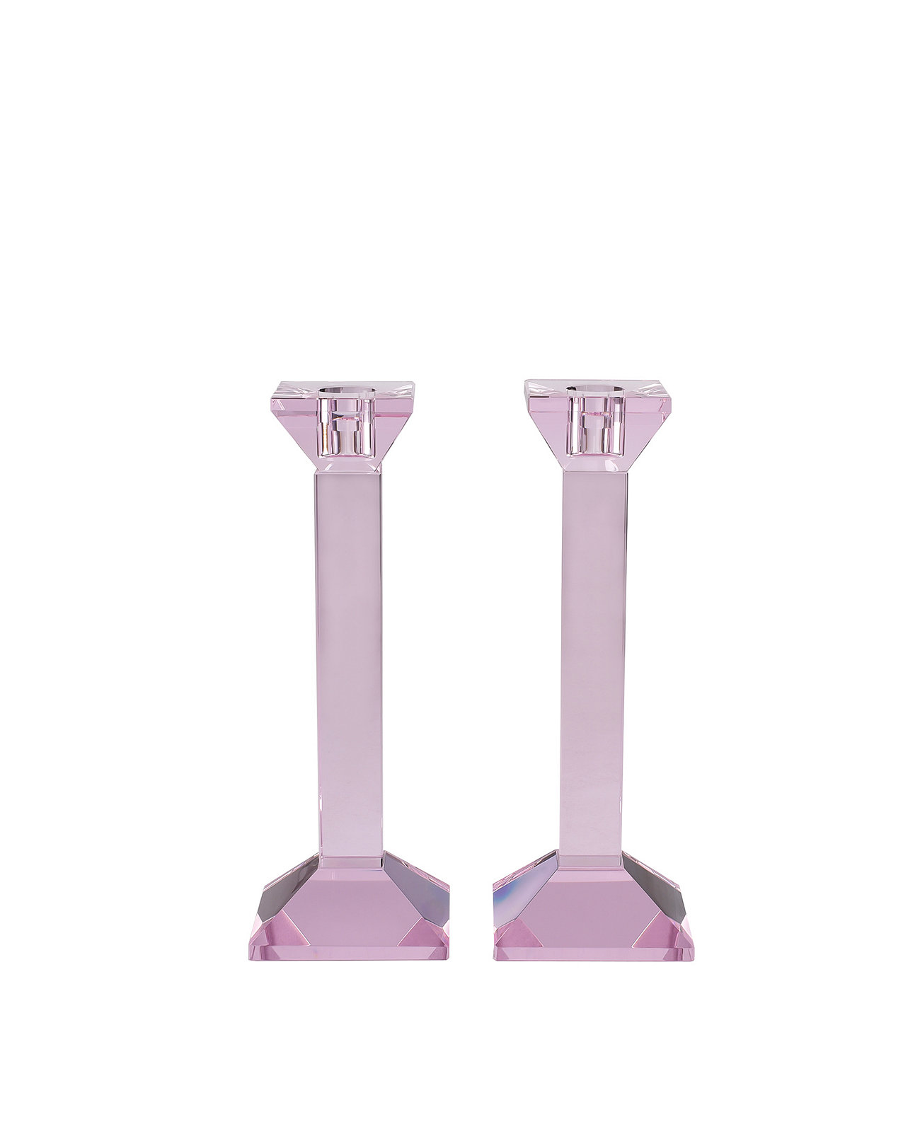 Pair of 9" Classy Crystal Candlesticks, Set of 2 Lainy Home