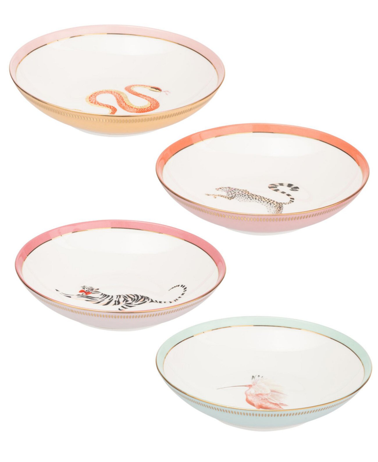 Animal Pasta Bowls, Set of 4 Yvonne Ellen