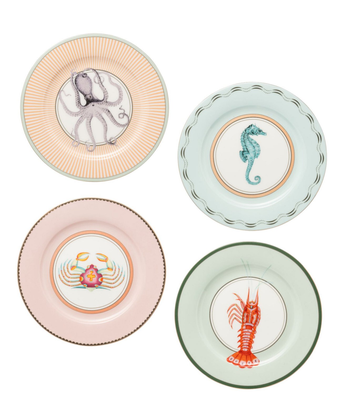 Under the Sea Side Plates, Set of 4 Yvonne Ellen