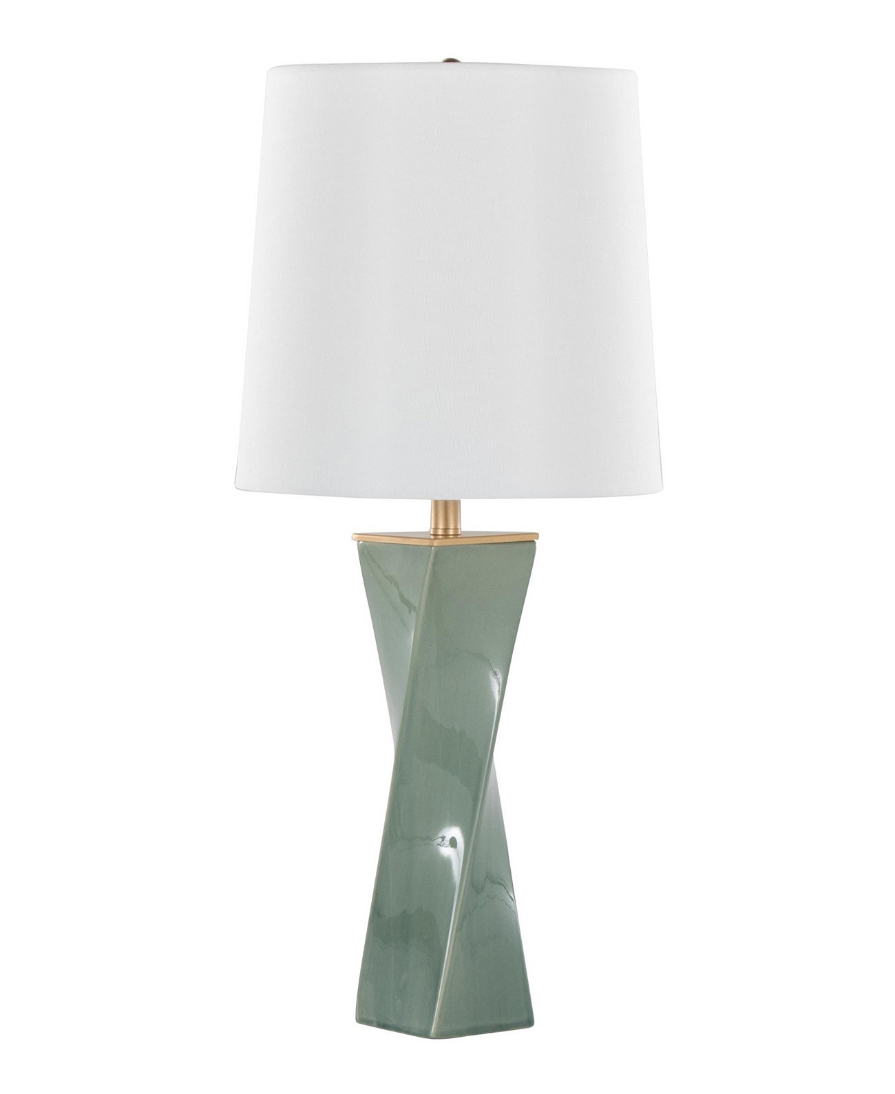 27" Ceramic Grandview Gallery Curvo Square Table Lamp Lumisource