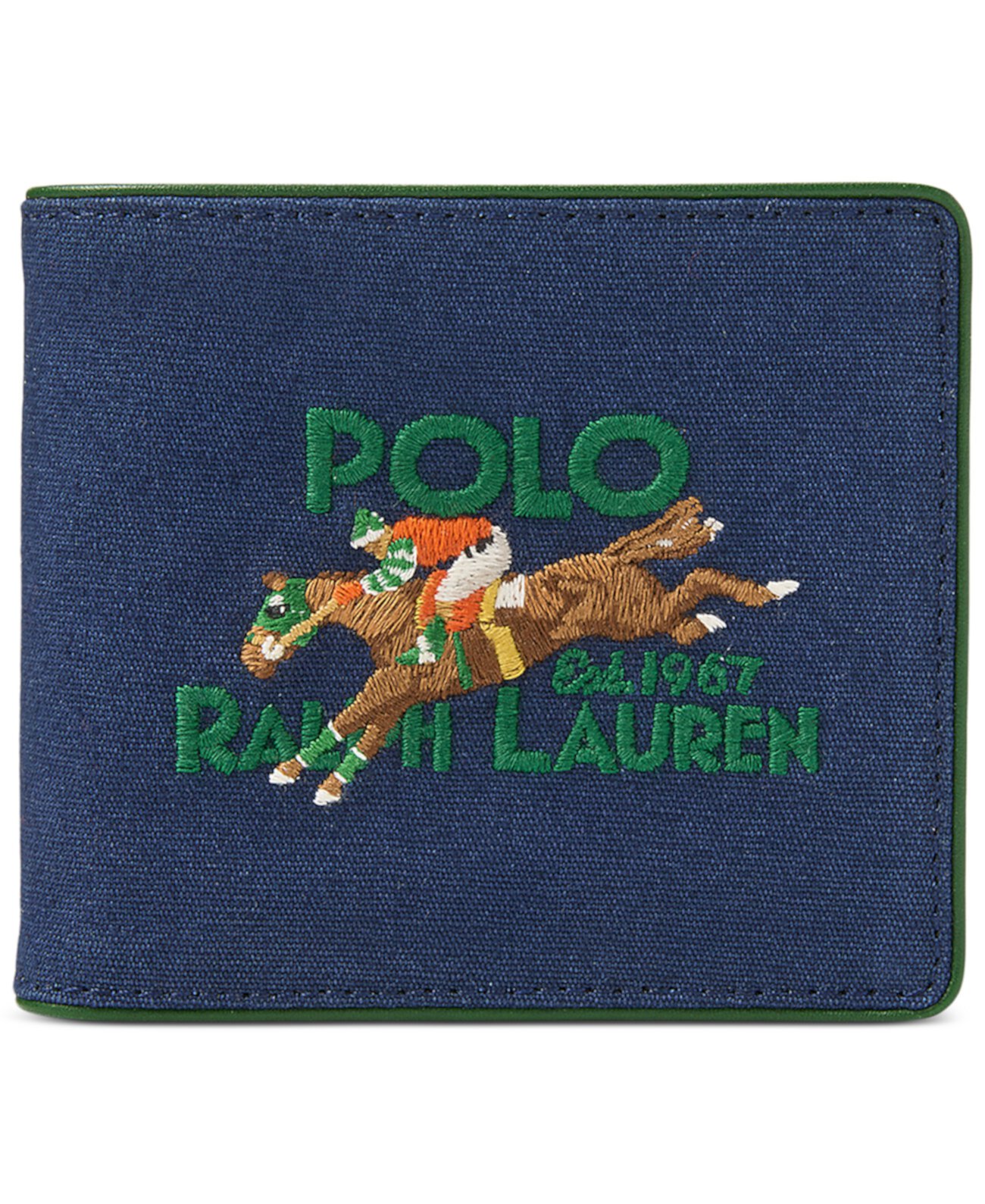 Бумажник Polo Ralph Lauren Мужской equestrian из канваса и кожи Polo Ralph Lauren