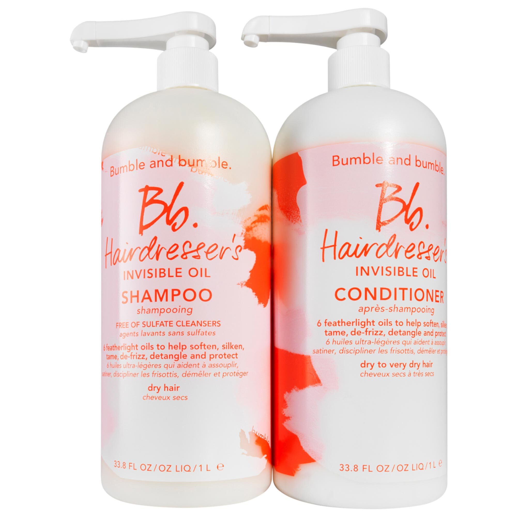 Hairdresser's Invisible Oil Shampoo and Conditioner Liter Duo Bumble and bumble