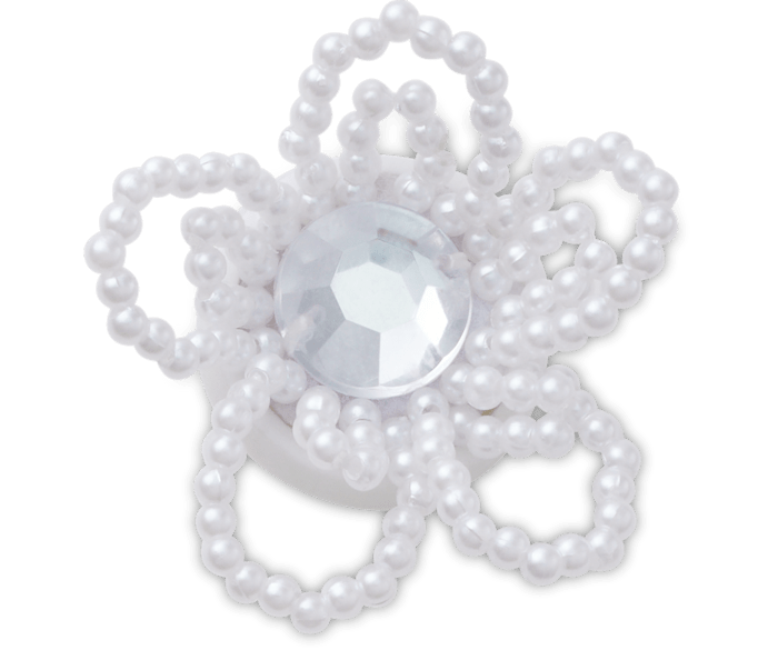  Джиббитс Crocs Beaded Pearl Flower Crocs