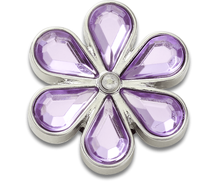  Джиббитсы для кроксов Purple Blinged Out Daisy Crocs