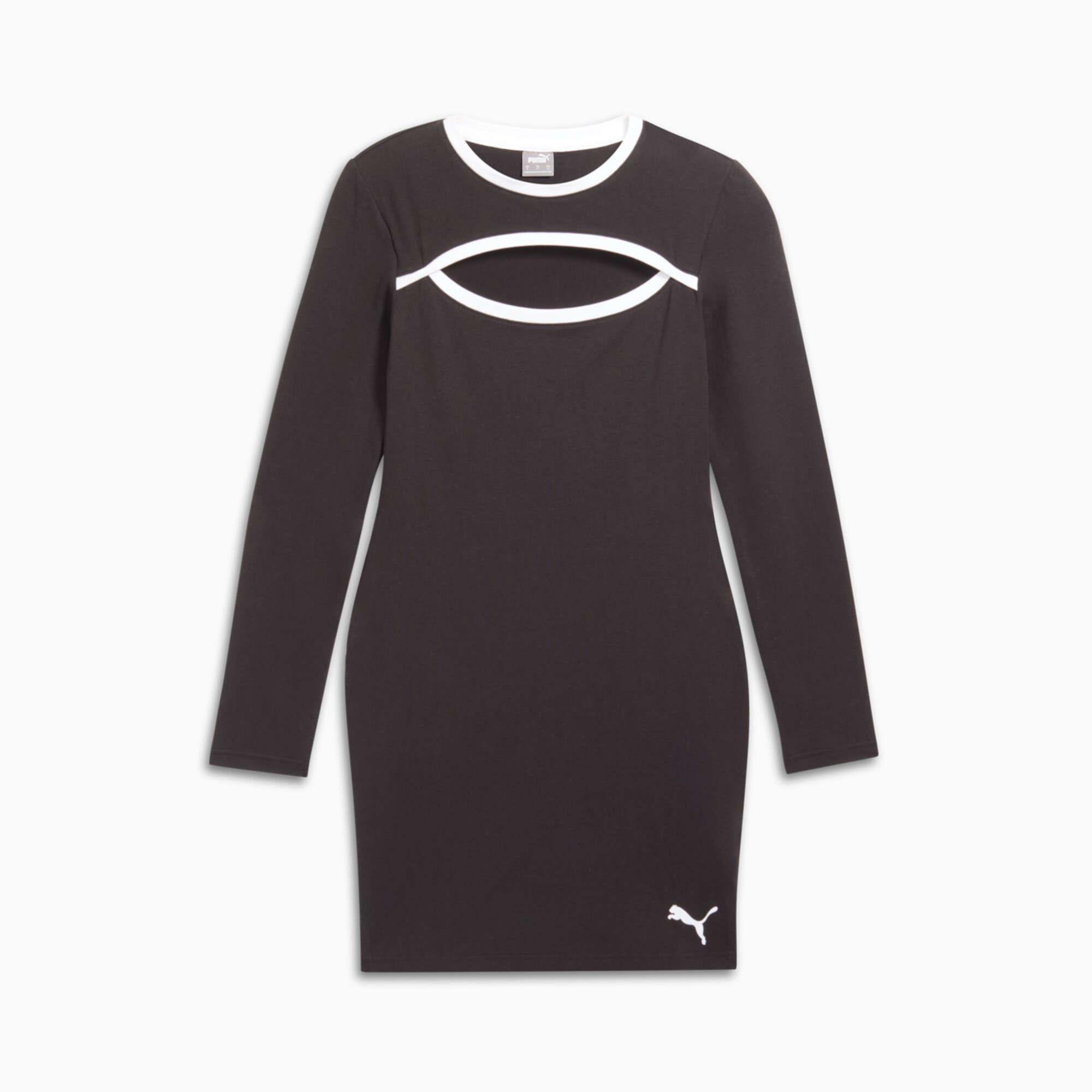 Женское Платье футболка-рубашка PUMA HER Long Sleeve Trim PUMA