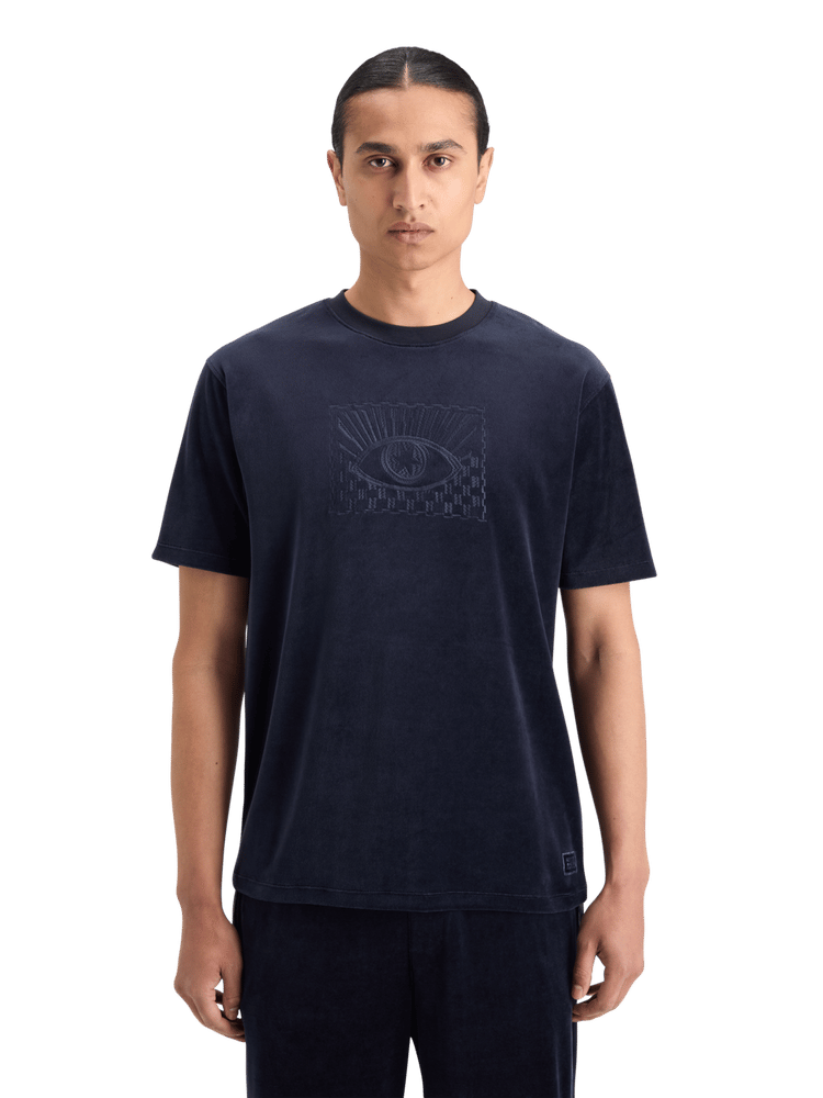 Мужская Футболка Scotch & Soda Relaxed Fit Вышитая Велюр Scotch & Soda