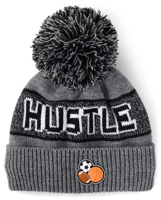 Boys Hustle Pom Pom Beanie The Children`s Place