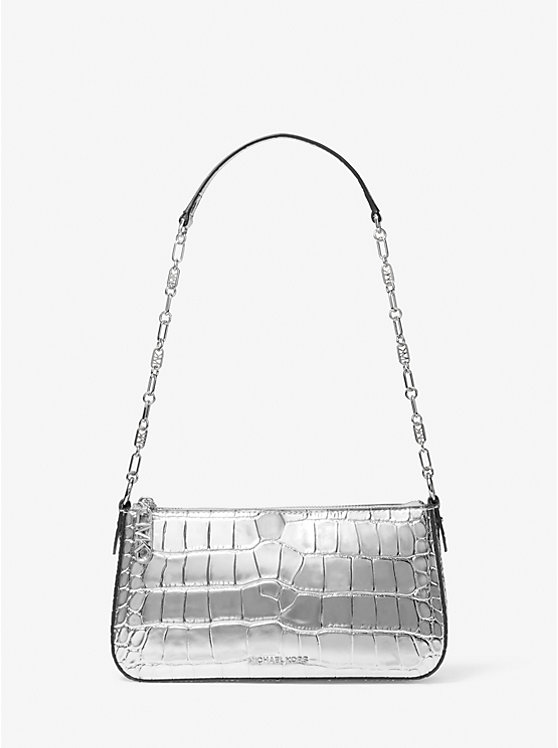 Бумажник Michael Kors Empire Medium Metallic Crocodile Embossed Leather Chain-Link Pochette Michael Kors