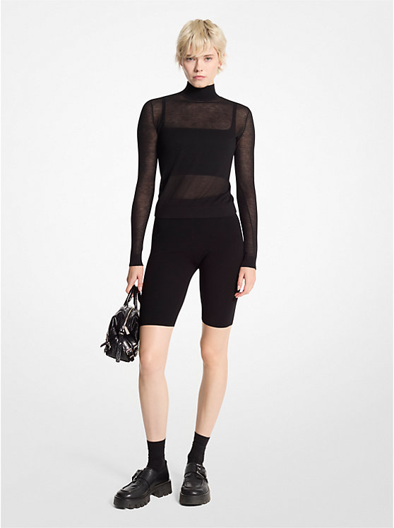 Женский Свитер Michael Kors Sheer Mock Neck Michael Kors