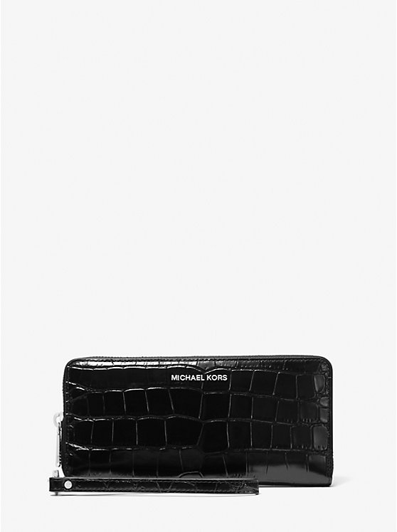 Бумажник Michael Kors Jet Set Travel Metallic Crocodile Embossed Leather Michael Kors