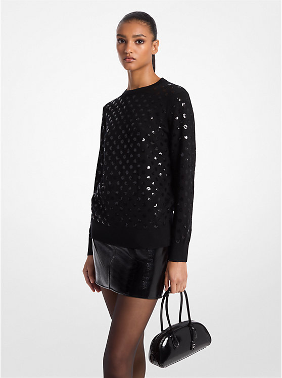 Женский Свитер Michael Kors Sequined Dot Wool Michael Kors